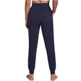 thumbnail image 2 of FEDTOSING Women's Sweatpants Cotton Jogger Female Drawstring with Pockets Navy Blue,up to 2XL, 2 of 6