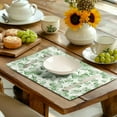 thumbnail image 6 of Shamrocks St. Patrick''s Day Placemats Set of 4 Watercolor Lucky Clovers St Patrick''s Day Table Mats Seasonal Spring Green Leaves Linen Place Mats for Party Kitchen Dining Outdoor Indoor Decor, 6 of 7