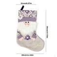 thumbnail image 2 of 1/3 Pcs Purple Snowflakes Christmas Stockings Glitter Christmas Presonalized Large Stocking Sock Xmas Party Winter Decor Candy Bag Family Holiday 18", 2 of 6