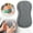 Grey, variant on Yellow Kitchen & Bathroom Scrub Sponge, Microfiber Dish & Multi-Surface Cleaning Pad, Non-Scratch, Reusable, 1 Pack