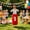 Red, variant on Numeral Printed Sack Race Bag 18x26in Kids Jumping Sack Backyard Group Game,Green