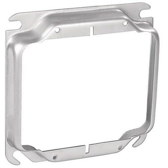 52C18-5-8-UPC 4 x 0.62 in. Steel Metallic 2-Gang 2-Device Square Cover