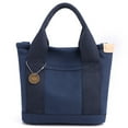 thumbnail image 2 of Canvas Bucket Bag Multi-Pockets Female Clutch Bag Large Capacity Casual for Work, 2 of 7