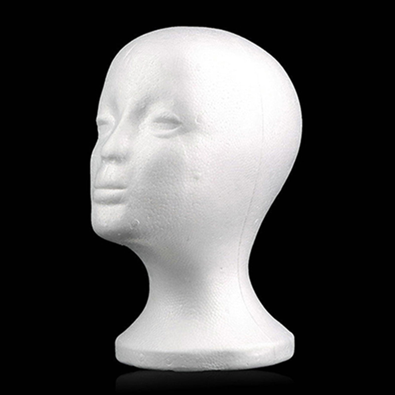Cheers.US 2 Pieces/Set Styrofoam Head Female Foam Wig Head Mannequin Manikin Cosmetics Model Head Wigs Display Glasses Hats Hairpieces Stand