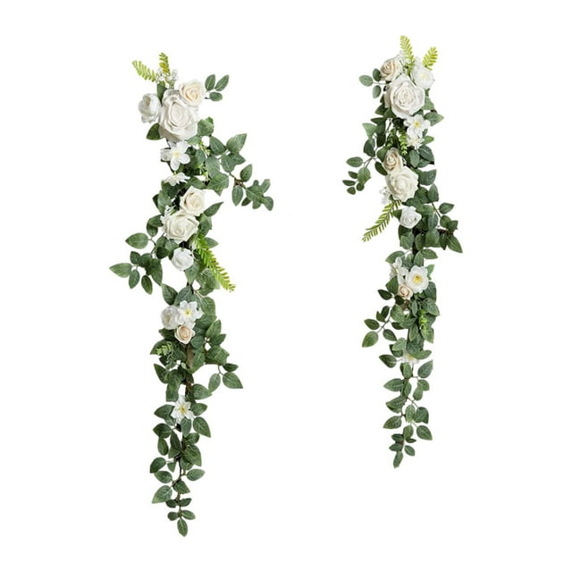 2 piezas PEW flores silla de iglesia conjunto de flores respaldo de silla flores artificiales florales eucalipto para fiesta aniversario