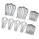 thumbnail image 2 of horquillas para el pelo con revestimiento de metal negro, elegantes peinetas laterales vintage en forma de U para peinar el cabello DIY, 2 of 15