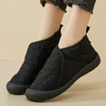 thumbnail image 6 of Gyexs Snow Boots for Women Winter Shoes Toe Cap Furry Lined Ankle Boots Slip On Quilted Comfortable Warm Booties, Black, Size 7.5, 6 of 8