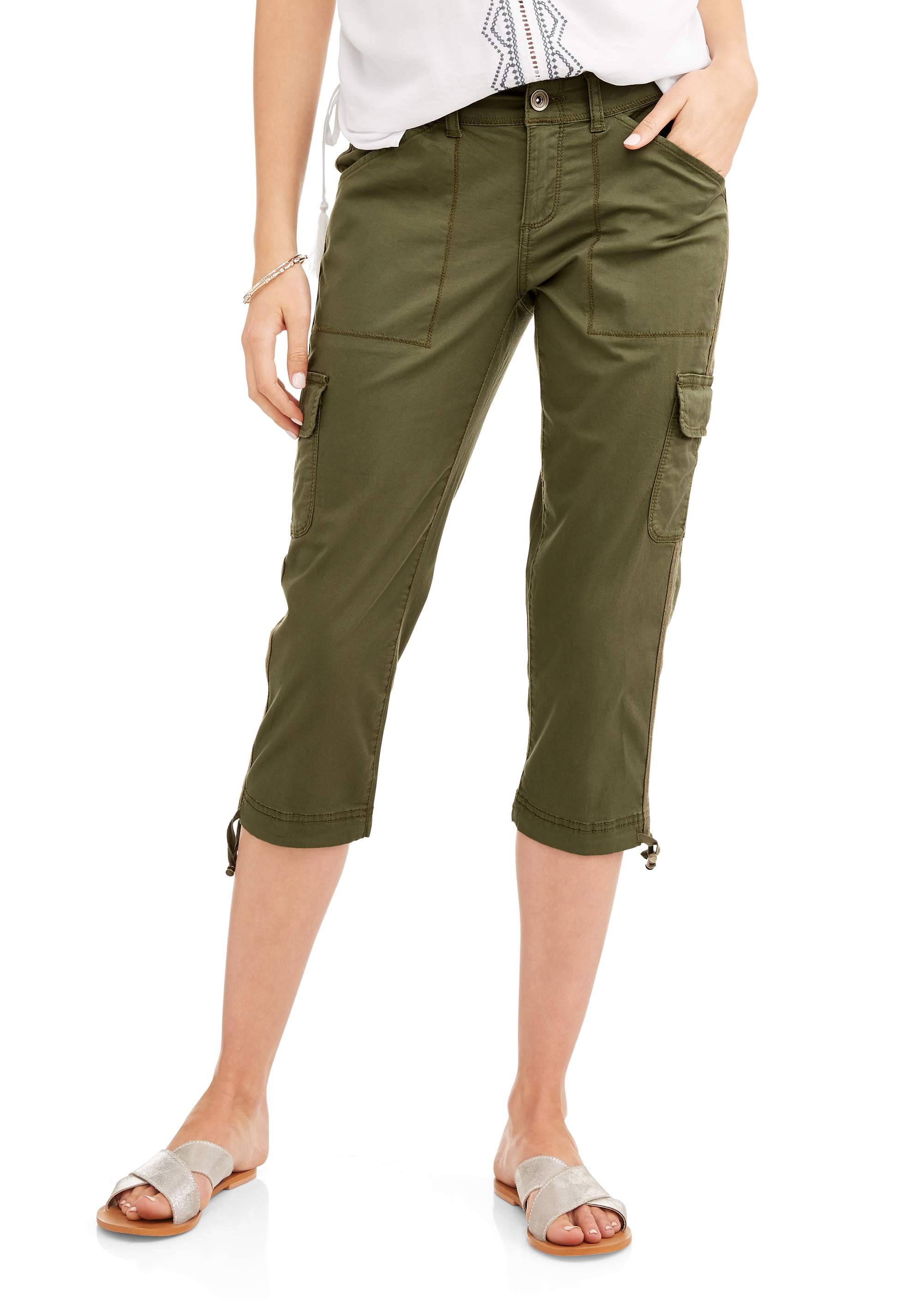 Women's Woven Cargo Carpi Pants - Walmart.com
