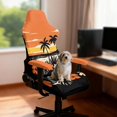 thumbnail image 4 of HELLHERO Tropical Palm Tree 4 Pack Computer Chair Cover with Armrest Covers for Gamer, Non Slip Spandex Gaming Chair Covers with Armchair Slipcovers for Bedroom, 4 of 10
