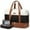 Black+Beige+Chestnut Brown, variant on Lovevook Travel Duffel Bag for Women, Large Weekender Overnight Bag, Carry-on Gym Bag with Separate Shoes Compartment, Mom Hospital Bags for Labor and Delivery with 2 Packing Cubes