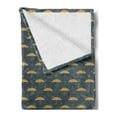 thumbnail image 2 of Rain Soft Flannel Fleece Throw Blanket, Crook Handle Umbrella on Spotted Dark Background, Cozy Plush for Indoor and Outdoor Use, 50" x 70", Coffee Multicolor, by Ambesonne, 2 of 5