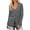 Grey, variant on Women's Knitted V Neck Patchwork Button Up Cardigan Top Long Sleeve Draped Open Front Cardigan Sweater Duster Creme Cardigans Oversized Knit Cardigan Fuzzy Sweater Womens Long Cardigan