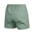 thumbnail image 4 of pstuiky Hombres bajos, Pantalones cortos transpirables con cremallera y bolsillos para hombre, de color liso, informales, para vacaciones Pantalones cortos de entrenamiento, 4 of 4
