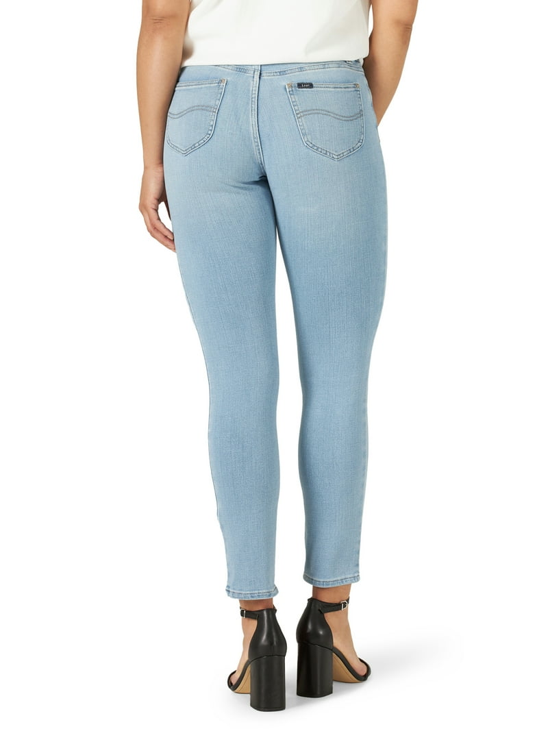 Lee Womens Ultra Lux Mid-rise Slim Fit Skinny Jeans, Jetstream, 4 Short