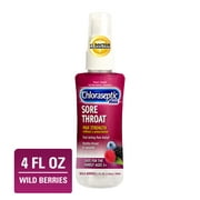 Chloraseptic Max Strength Sore Throat Spray, Wild Berries Flavor, 4 fl oz