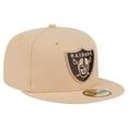 thumbnail image 3 of Men's New Era Tan Las Vegas Raiders Candied Pecan 59FIFTY Fitted Hat, 3 of 6