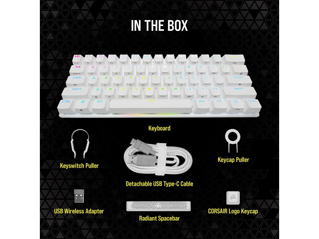 CORSAIR K70 Pro Mini Wireless 60% RGB Mechanical Cherry MX SPEED Linear  Switch Gaming Keyboard with swappable MX switches Black CH-9189014-NA -  Best