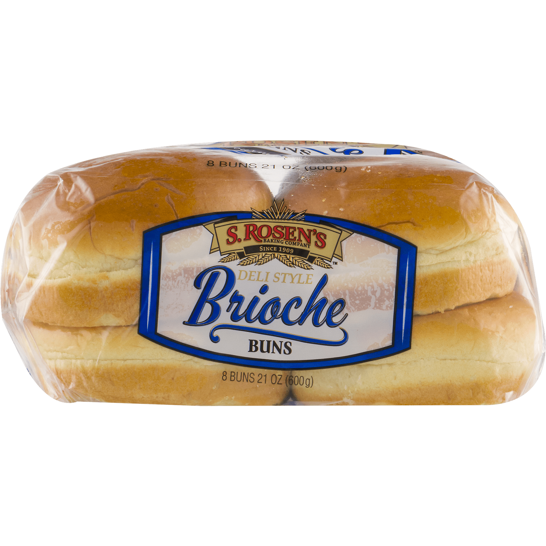 S. Rosen's Brioche Fresh Buns, 8 Count Package, 21 oz.
