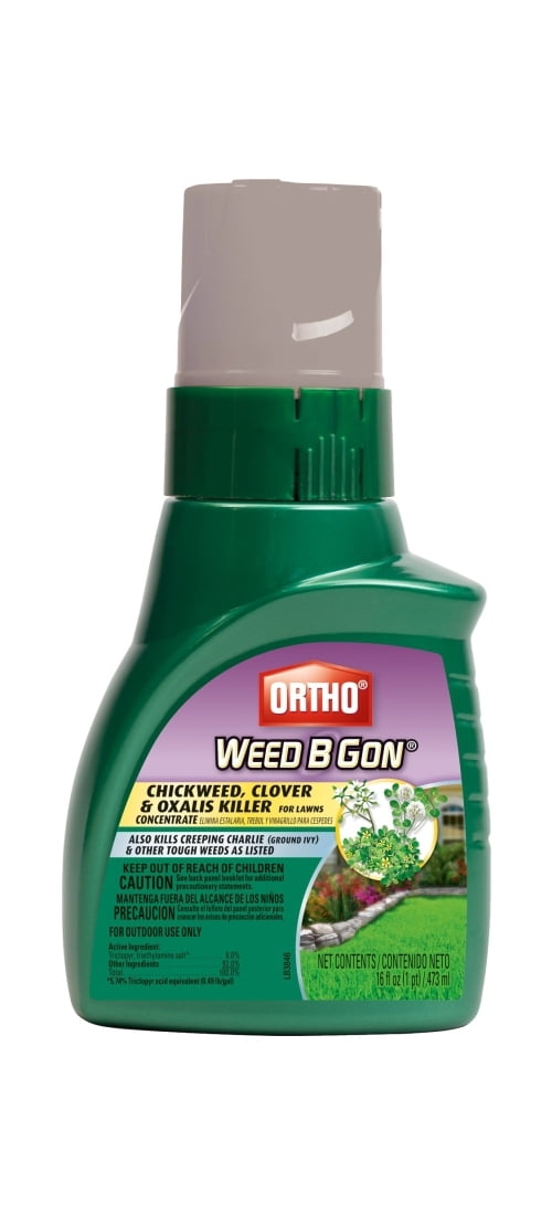 Ortho Weed B Gone Chickweed, Clover & Oxalis Weed Killer for Lawns, 16 fl oz