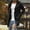 Black, variant on AOOCHASLIY Fall Clothes Men's Winter Tops Fashion/Comfortable Casual Solid Color Mid-length Coat