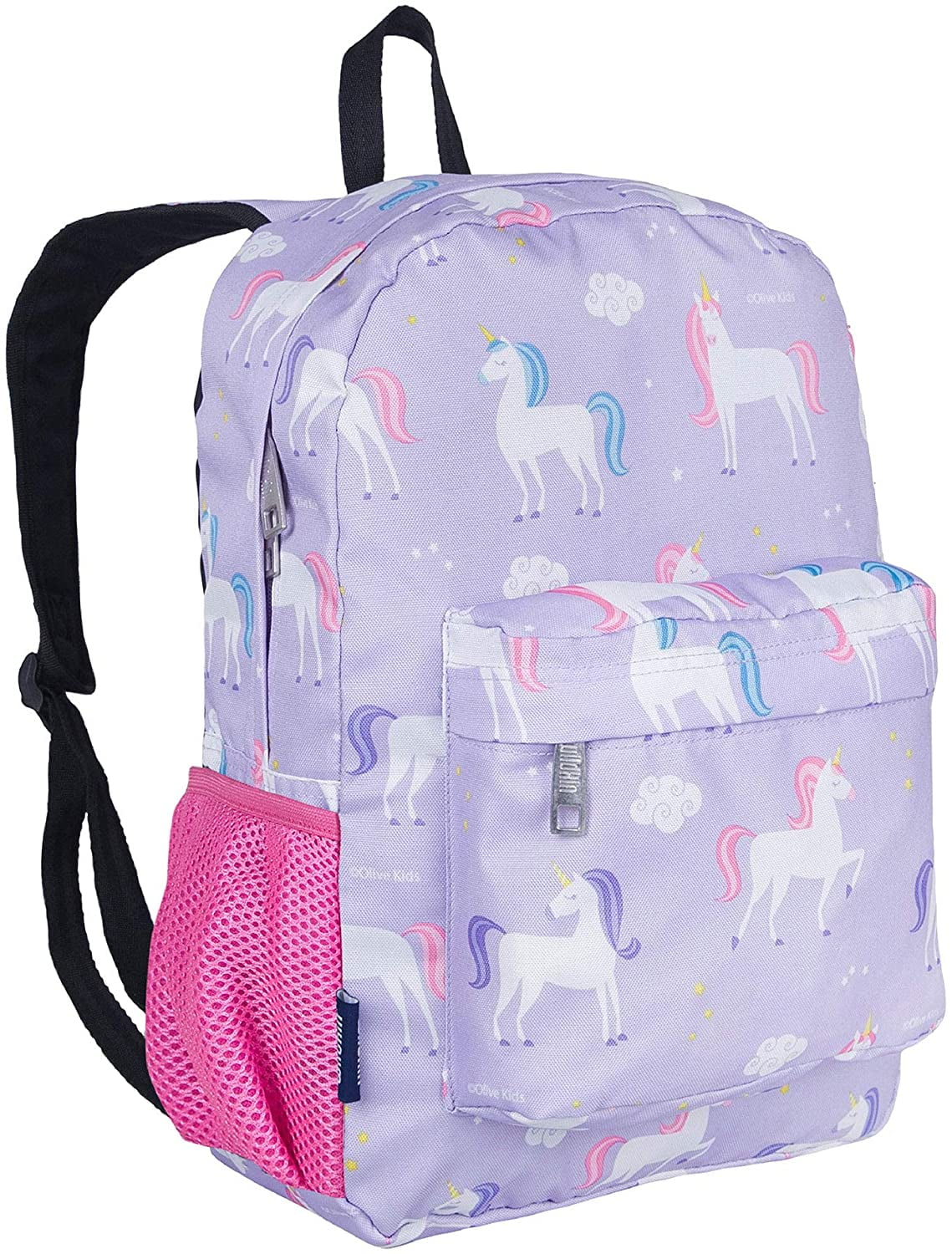 Wildkin Kids 16 Inch Backpack for Boys and Girls, Features Padded Back & Adjustable Straps (Unicorn Purple)