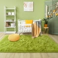 thumbnail image 7 of Junovo Super Soft Fluffy Area Rugs Modern Shag Rug for Bedroom Living Room,Cute Carpets for Kids Nursery Girls Home Dorm,6'x9',Green, 7 of 7
