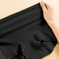 thumbnail image 6 of KHONTS Women's Seniors Plus Size Ribbed Panties Comfy Soft Seamless Full Coverage Boxer Brief High Waist Tummy Control Briefs Black XXL, 6 of 9