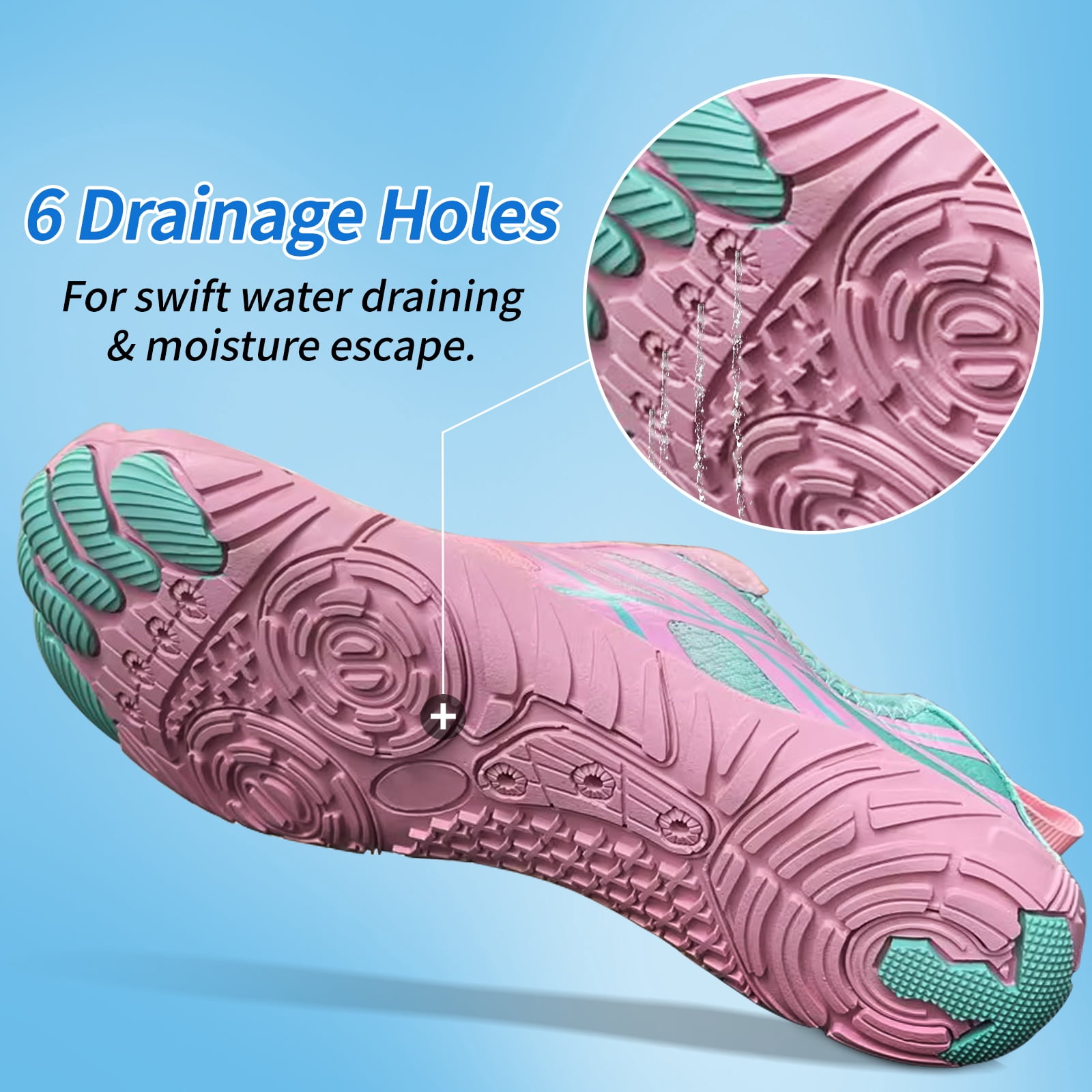 Barefoot Water Shoes Women Men Quick Dry Wide Toe Non-Slip Breathable Aqua Shoes for Beach Pool Swim Hiking Walking