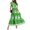 Green, variant on WTOBBY Women's Summer Casual Flowy Short Sleeve Bohemian Floral Print Maxi Dress for Beach Vacation Formal Evening Party Guest Wedding Long Dress with Lightweight Chiffon Fabric,Beige L