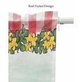 thumbnail image 5 of Summer Flowers Kitchen Valances for Windows Farmhouse Linen Window Valance Curtain for Living Room Window Treatment Leaves Red Plaid Country Retro Farm Valance Rod Pocket Topper Drape, 60 x 18 Inch, 5 of 6