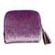 thumbnail image 2 of Estuche organizador de joyas de viaje pequeño con borlas y cremallera para anillos y baratijas. Violeta, 2 of 6
