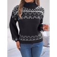 thumbnail image 4 of Women'S Sweaters Pullover Casual Long Sleeve Warm Sweaters Jumper Tops Fuzzy Knit Chunky Oversized Sweater Black L, 4 of 9