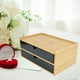 thumbnail image 4 of Caja de almacenamiento de escritorio Perfecl Bambú Doble Capa negra, 4 of 7