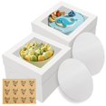 thumbnail image 1 of Cajas para pastel LNDIEHS, 2 piezas, 30 x 30 x 20 cm, con ventana, 1 of 7