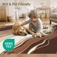 thumbnail image 4 of ODIKA Round Dining Sophisticated Fluid Inspired Geometric Circle Table for Entryway, Kitchen, Laundry Room, Stain Resistant Thin Throw, 4 of 7