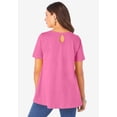 thumbnail image 2 of Roaman's Women's Plus Size Ultimate Cotton Crewneck Short Sleeve Swing Tee, 2 of 6
