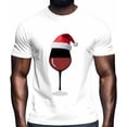 thumbnail image 2 of Mens T Shirts Wine Goblet Christmas Hat Short Sleeve Casual Men's Tee Tops Graphic T-Shirts for Teen Boys/Men, 2 of 8