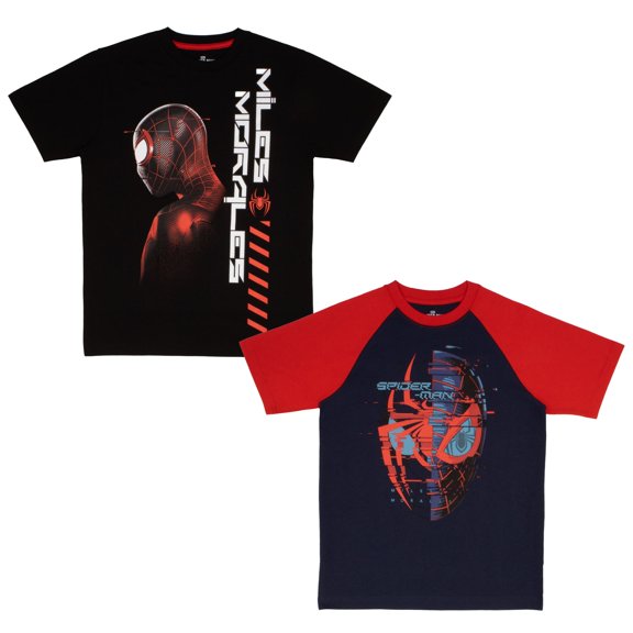 Marvel Spider-Man Miles Morales Graphic T-Shirt 2-Pack (Little Boys & Big Boys) Sizes 4–16