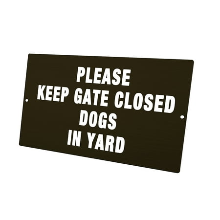 KuzmarK Yard Lawn Fence Sign - Please Keep Gate Closed Dogs In (Best Way To Keep Dog In Yard Without Fence)
