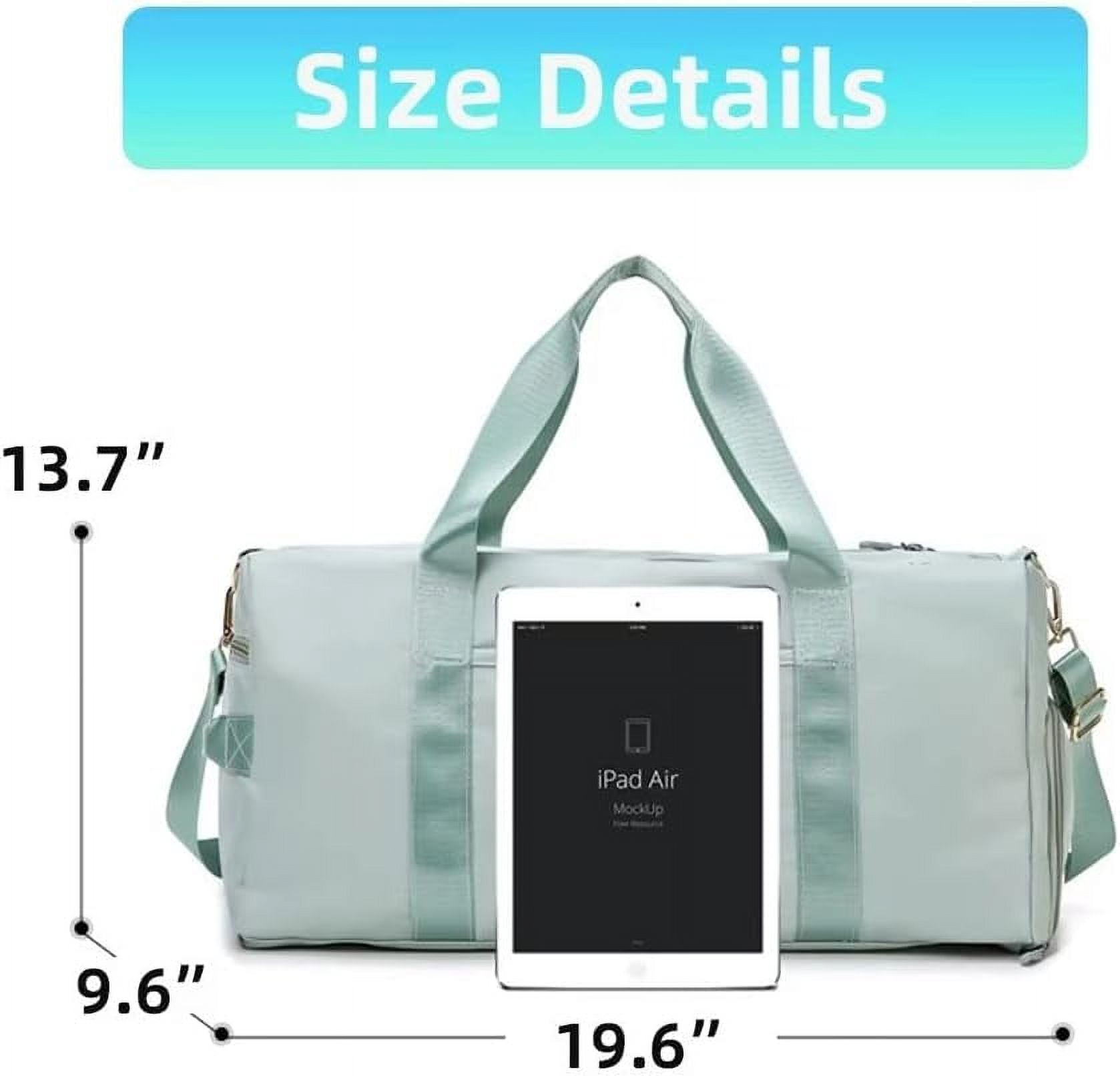Women's Luggage Bag Large Waterproof Gym Bag Lightweight Travel Overnight Shoulder Bag Training Bag with Shoe Compartment