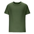 thumbnail image 4 of Dovford Men's Ribbed Knit T-Shirts Short Sleeve Casual Crewneck Slim Fit Textured Pullover Tees, 4 of 6