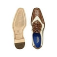 thumbnail image 3 of Belvedere Genuine Ostrich Quill Italian Leather Wing Tip Shoes Sesto Brown/Cream, 3 of 5