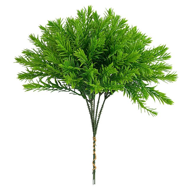 Bangcool Artificial Plant Reusable Realistic 5 Bundles Plastic Fake Plant Home Decoration