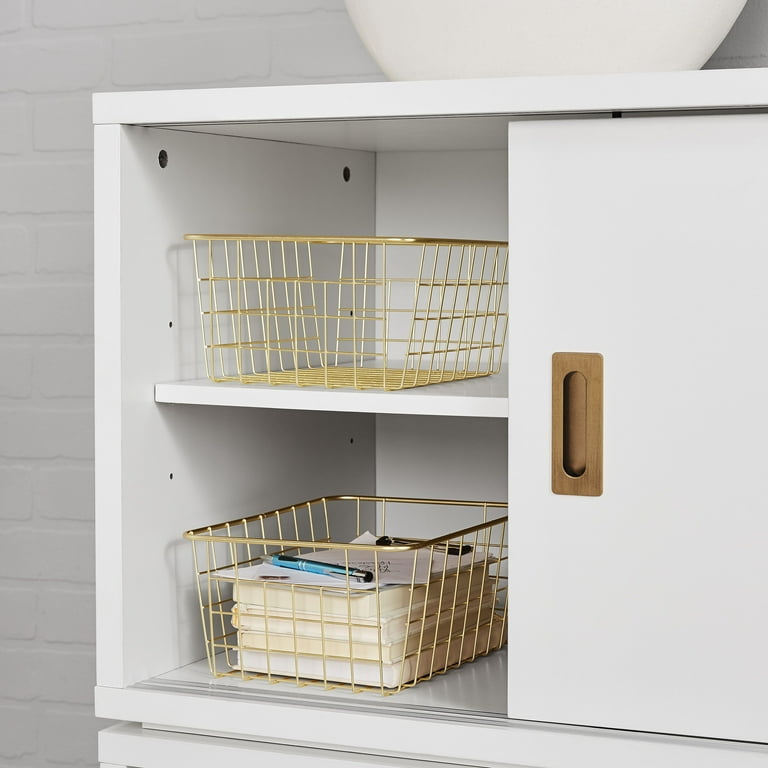Better Homes Gardens Ludlow Sliding Door Storage Cabinet White