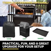Turbo E Outdoor Electric Grill - 1700W Infrared, 24 Smart BBQ Grill with Probe, 120V