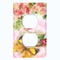 thumbnail image 2 of Metal Light Switch Plate Outlet Cover Flower Rose Teacup ROS005, 2 of 13