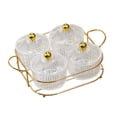 thumbnail image 2 of jifeng Organisateur de Stockage Alimentaire Assiette Multifonction avec Support Récipient de Service Plateau à Noix Transparent 4 Bols, 2 of 9