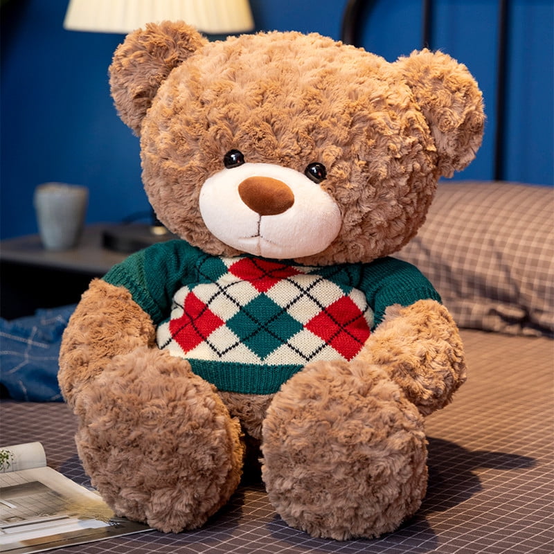 Yang High Quality Toy Kawaii Cartoon Huggale Big Teddy Bear Plush Toys Stuffed Plush Animals Bear Doll Birthday Gift For Children Green 45cm
