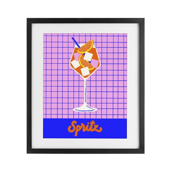 Stupell Industries Contemporary Colorful Summer Spritz Drink Black Framed Print Under Glass, 13 x 16, by Indira Prieto | IndySign