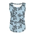 thumbnail image 6 of Taqqpue Girls Tank Tops Kids Summer Crewneck Neck Sleeveless Shirts Casual Cute Floral Printed T Shirts 5-14 Years, 6 of 6